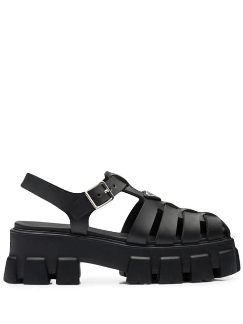 prada black rubber|farfetch prada shoes.